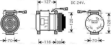 Ava Quality Cooling IVAK073 - Compressor, air conditioning autospares.lv