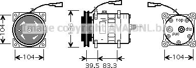 Ava Quality Cooling IVK093 - Compressor, air conditioning autospares.lv