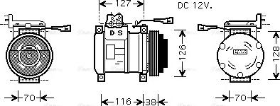 Ava Quality Cooling IV K075 - Compressor, air conditioning autospares.lv