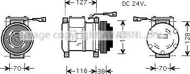 Ava Quality Cooling IV K073 - Compressor, air conditioning autospares.lv