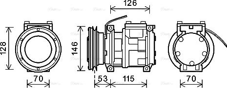 Ava Quality Cooling JDAK025 - Compressor, air conditioning autospares.lv