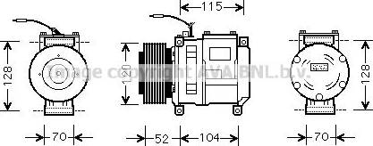 Ava Quality Cooling JDK002 - Compressor, air conditioning autospares.lv