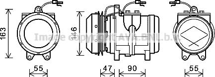 Ava Quality Cooling JDK017 - Compressor, air conditioning autospares.lv