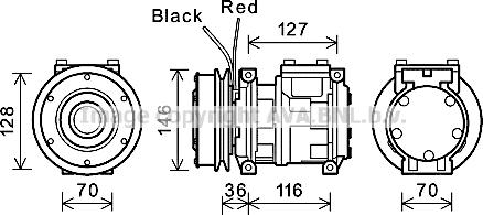 Ava Quality Cooling JDK030 - Compressor, air conditioning autospares.lv