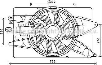 Ava Quality Cooling JE7073 - Fan, radiator autospares.lv