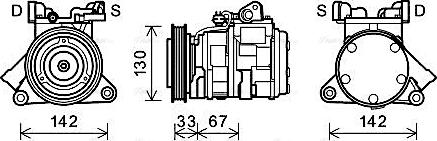 Ava Quality Cooling JEAK062 - Compressor, air conditioning autospares.lv