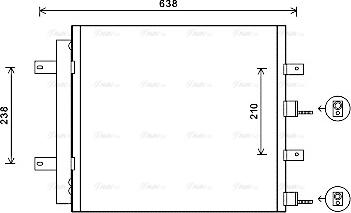 Ava Quality Cooling JR5051D - Condenser, air conditioning autospares.lv