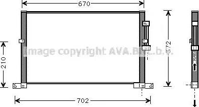 Ava Quality Cooling JR 5032 - Condenser, air conditioning autospares.lv