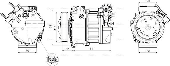 Ava Quality Cooling JRAK061 - Compressor, air conditioning autospares.lv