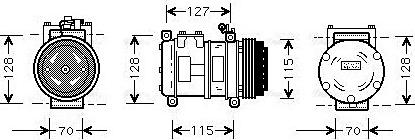 Ava Quality Cooling JR K031 - Compressor, air conditioning autospares.lv