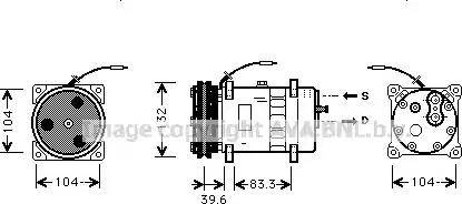 Ava Quality Cooling JR K024 - Compressor, air conditioning autospares.lv