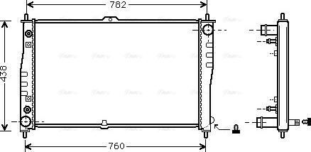 Ava Quality Cooling KA2019 - Radiator, engine cooling autospares.lv