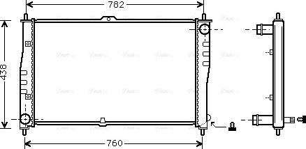 Ava Quality Cooling KA2018 - Radiator, engine cooling autospares.lv