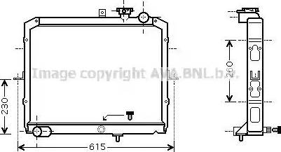 Ava Quality Cooling KA2036 - Radiator, engine cooling autospares.lv