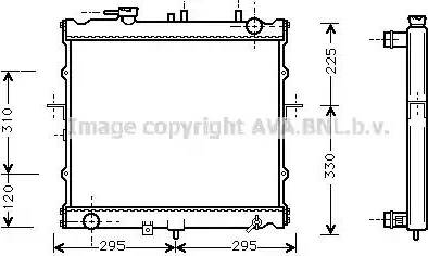 Ava Quality Cooling KA2022 - Radiator, engine cooling autospares.lv