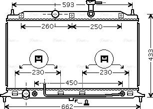 Ava Quality Cooling KA2078 - Radiator, engine cooling autospares.lv