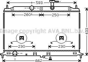 Ava Quality Cooling KA2077 - Radiator, engine cooling autospares.lv