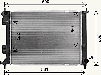 Ava Quality Cooling KA2328 - Radiator, engine cooling autospares.lv