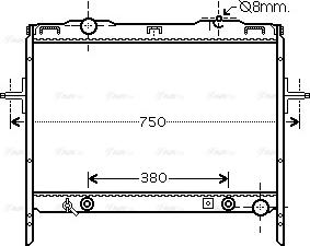 Ava Quality Cooling KAA2058 - Radiator, engine cooling autospares.lv