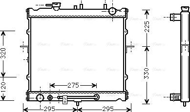 Ava Quality Cooling KAA2023 - Radiator, engine cooling autospares.lv