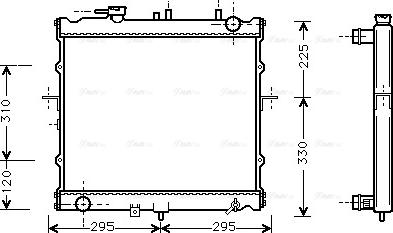 Ava Quality Cooling KAA2022 - Radiator, engine cooling autospares.lv