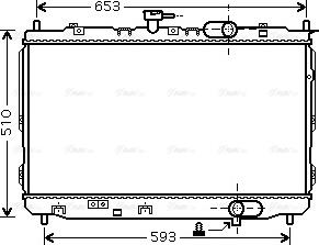 Ava Quality Cooling KAA2072 - Radiator, engine cooling autospares.lv