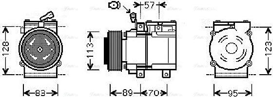 Ava Quality Cooling KAAK137 - Compressor, air conditioning autospares.lv