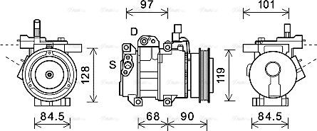 Ava Quality Cooling KAAK261 - Compressor, air conditioning autospares.lv