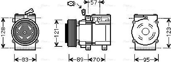 Ava Quality Cooling KAAK205 - Compressor, air conditioning autospares.lv