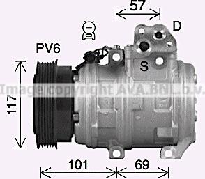 Ava Quality Cooling KAK323 - Compressor, air conditioning autospares.lv