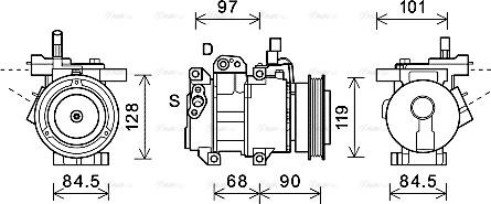 Ava Quality Cooling KAK261 - Compressor, air conditioning autospares.lv