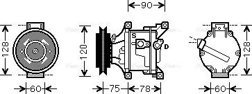 Ava Quality Cooling KBAK001 - Compressor, air conditioning autospares.lv