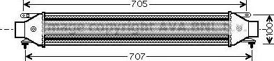 Ava Quality Cooling LC 4092 - Intercooler, charger autospares.lv