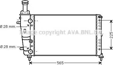 Ava Quality Cooling LCA2066 - Radiator, engine cooling autospares.lv