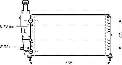 Ava Quality Cooling LC 2067 - Radiator, engine cooling autospares.lv