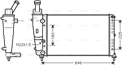 Ava Quality Cooling LC 2082 - Radiator, engine cooling autospares.lv