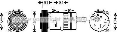 Ava Quality Cooling LC K005 - Compressor, air conditioning autospares.lv