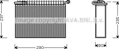 Ava Quality Cooling LC V006 - Evaporator, air conditioning autospares.lv