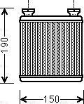 Ava Quality Cooling MC 6014 - Heat Exchanger, interior heating autospares.lv