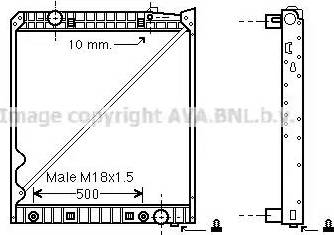 Ava Quality Cooling MEA2193 - Radiator, engine cooling autospares.lv