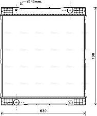 Ava Quality Cooling ME2261N - Radiator, engine cooling autospares.lv