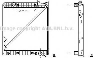 Ava Quality Cooling MEA2150 - Radiator, engine cooling autospares.lv