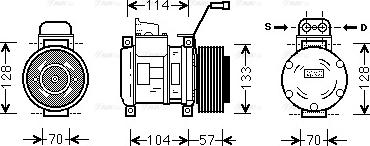 Ava Quality Cooling MEAK190 - Compressor, air conditioning autospares.lv