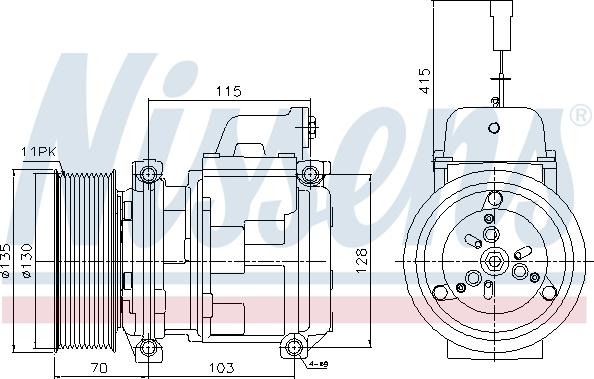 Ava Quality Cooling MEAK356 - Compressor, air conditioning autospares.lv