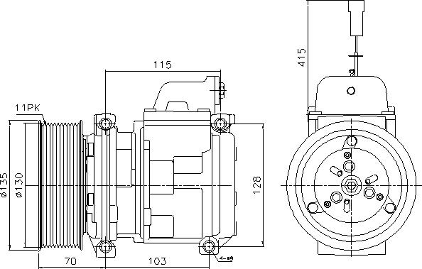 Ava Quality Cooling MEAK356 - Compressor, air conditioning autospares.lv