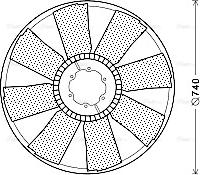 Ava Quality Cooling MEB280 - Fan, radiator autospares.lv