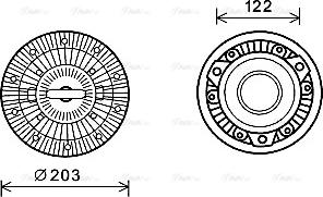 Ava Quality Cooling MEC267 - Clutch, radiator fan autospares.lv