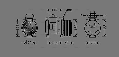 Ava Quality Cooling ME K190 - Compressor, air conditioning autospares.lv