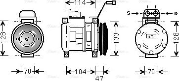 Ava Quality Cooling ME K189 - Compressor, air conditioning autospares.lv