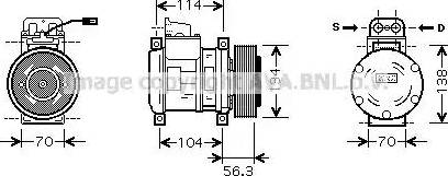 Ava Quality Cooling ME K227 - Compressor, air conditioning autospares.lv